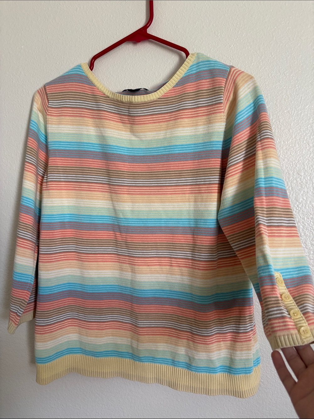 Westbound Colorful Long Sleeve Size Large
